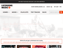 Tablet Screenshot of licensingmusic.com